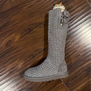 NEW UGG Charcoal Knit Women's High Boots US 8